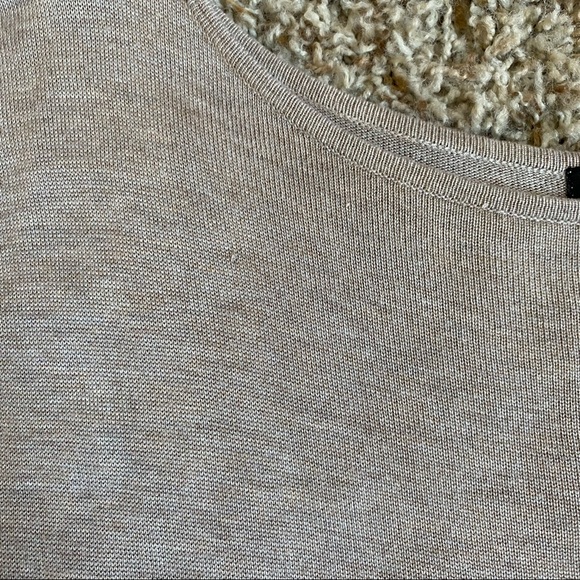 INC Dolman Sleeve Tan Embellished Lightweight Sweater Top Sequins - Picture 3 of 11